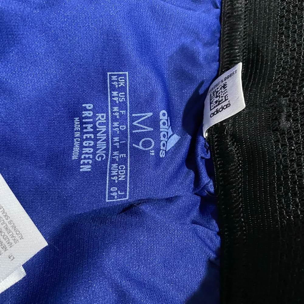 Adidas Running PrimeGreen Heat Ready Blue Shorts Size Small 9" - Picture 7 of 7